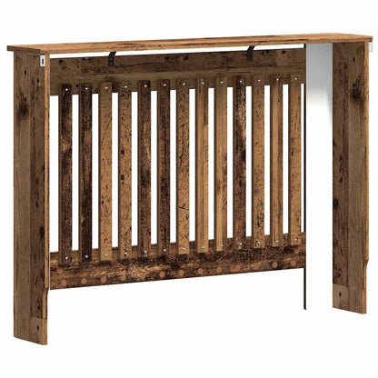 vidaXL Radiator Cover Old Wood 112 x 19 x 81.5 cm Engineered Wood 6