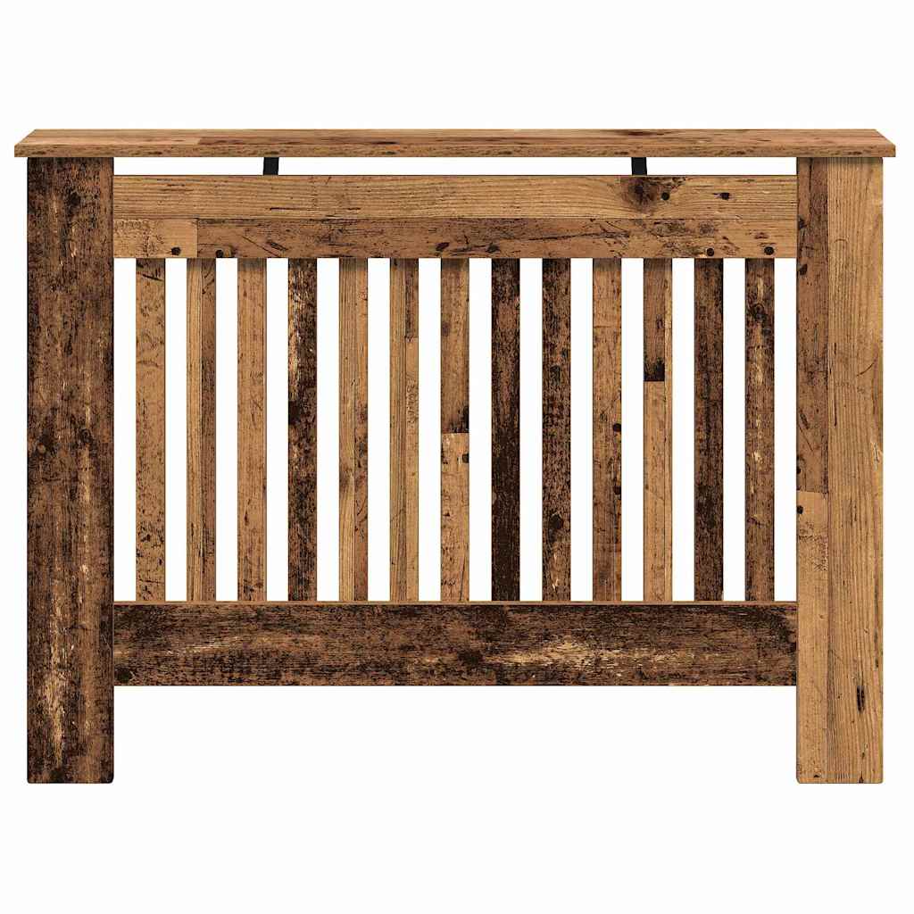 vidaXL Radiator Cover Old Wood 112 x 19 x 81.5 cm Engineered Wood 4