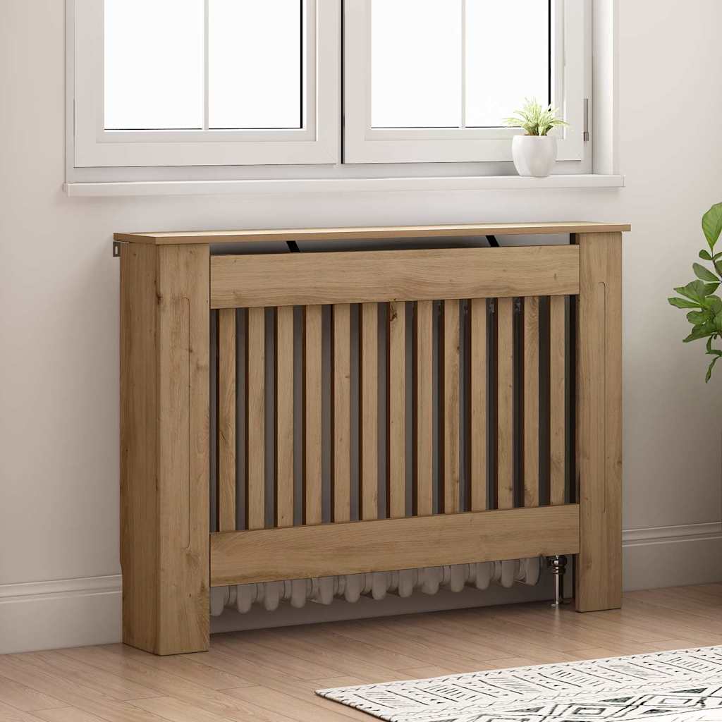 Radiator Cover 112 x 19 x 81.5 cm Engineered Wood 1 Depth 19 cm Width 112 cm Artisan oak