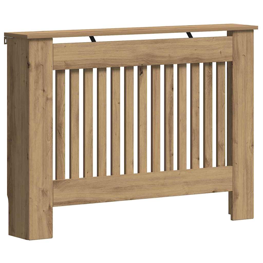 Radiator Cover 112 x 19 x 81.5 cm Engineered Wood 1 Depth 19 cm Width 112 cm Artisan oak