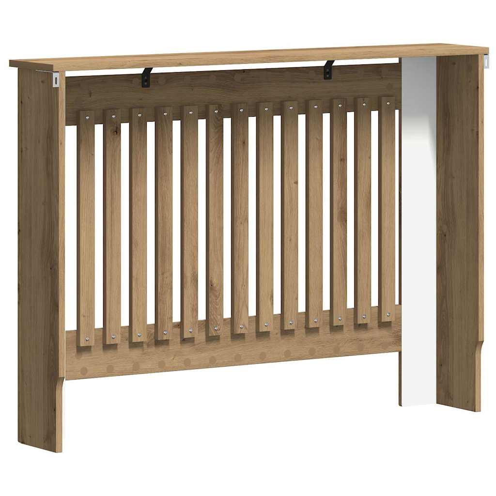 vidaXL Radiator Cover Artisan Oak 112 x 19 x 81.5 cm Engineered Wood 6