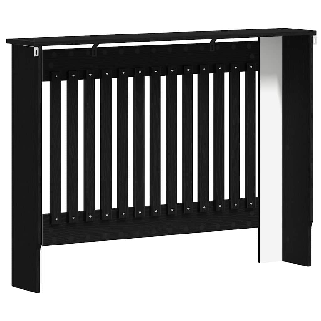 vidaXL Radiator Cover Black Oak 112 x 19 x 81.5 cm Engineered Wood 6