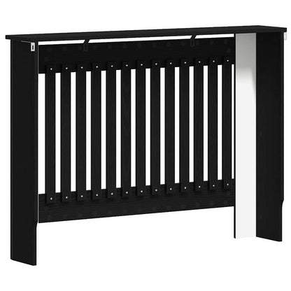 vidaXL Radiator Cover Black Oak 112 x 19 x 81.5 cm Engineered Wood 6
