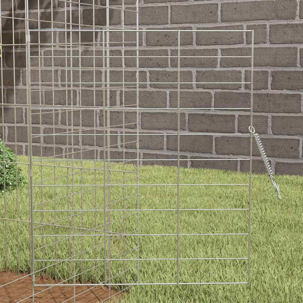 vidaXL Rabbit Cage Silver 200 x 78 x 78 cm Galvanised Steel 5