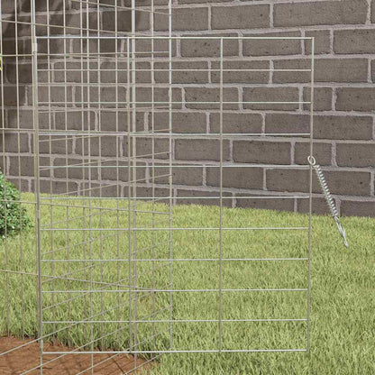 vidaXL Rabbit Cage Silver 200 x 78 x 78 cm Galvanised Steel 5