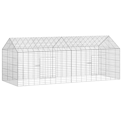 vidaXL Rabbit Cage Silver 200 x 78 x 78 cm Galvanised Steel 2