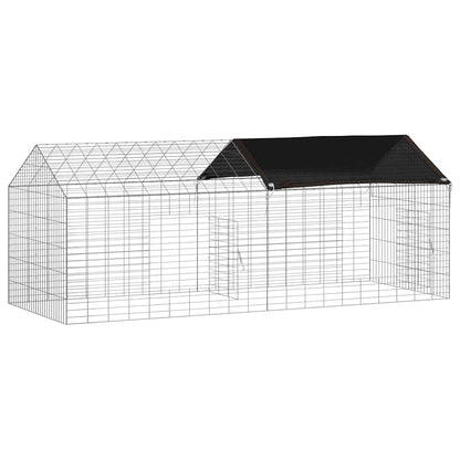 vidaXL Rabbit Cage Silver 200 x 78 x 78 cm Galvanised Steel 6