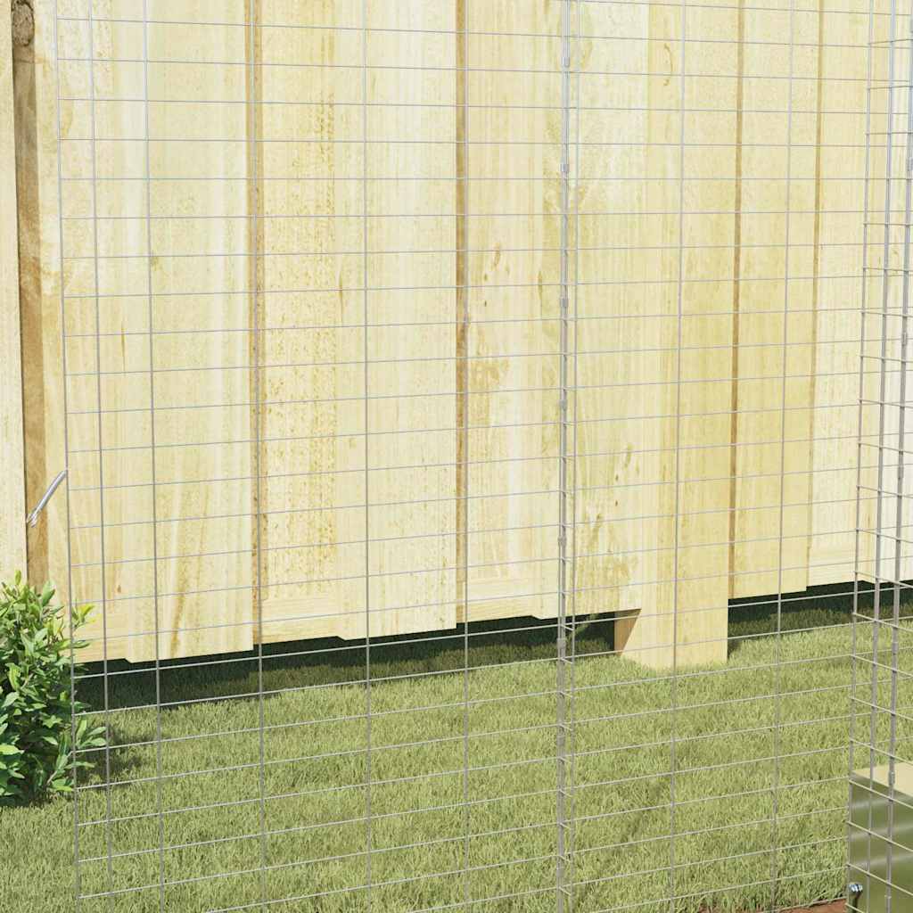 vidaXL Rabbit Cage Silver 100 x 100 x 210 cm Galvanised Steel 5