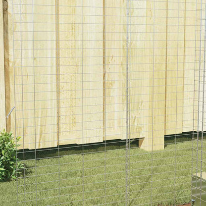 vidaXL Rabbit Cage Silver 100 x 100 x 210 cm Galvanised Steel 5