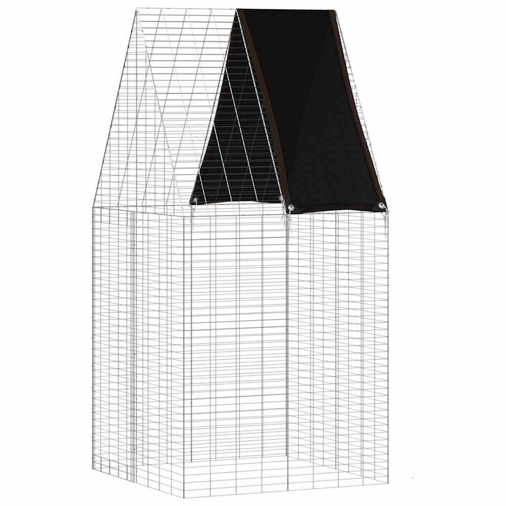 vidaXL Rabbit Cage Silver 100 x 100 x 210 cm Galvanised Steel 2