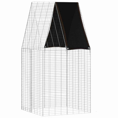 vidaXL Rabbit Cage Silver 100 x 100 x 210 cm Galvanised Steel 2