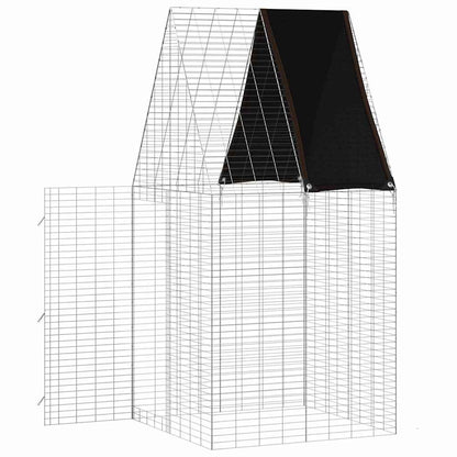 vidaXL Rabbit Cage Silver 100 x 100 x 210 cm Galvanised Steel 6