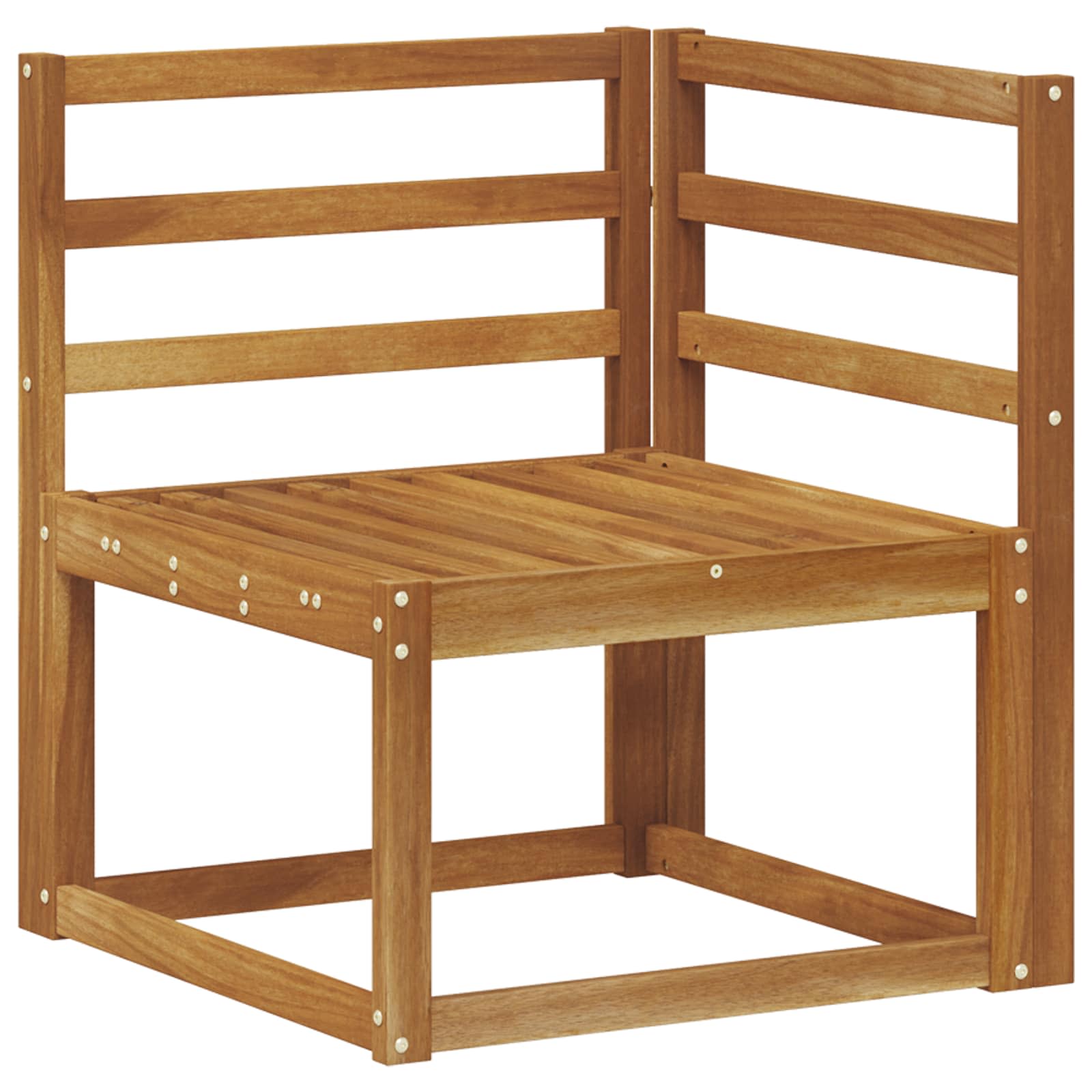 vidaXL Outdoor Corner Sofa Solid Acacia Wood Natural 63 x 63 x 73 cm 2