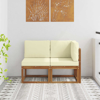 vidaXL Outdoor Middle and Corner Sofa 2 Piece