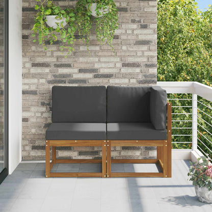 vidaXL Outdoor Middle and Corner Sofa 2 Piece