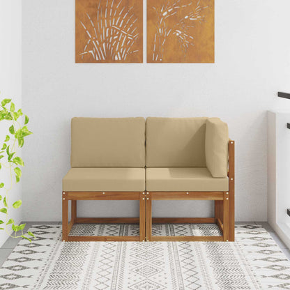 vidaXL Outdoor Middle and Corner Sofa 2 Piece