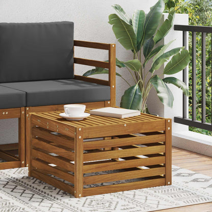 vidaXL Outdoor Table Solid Acacia Wood Natural 59 x 59 x 37 cm 1