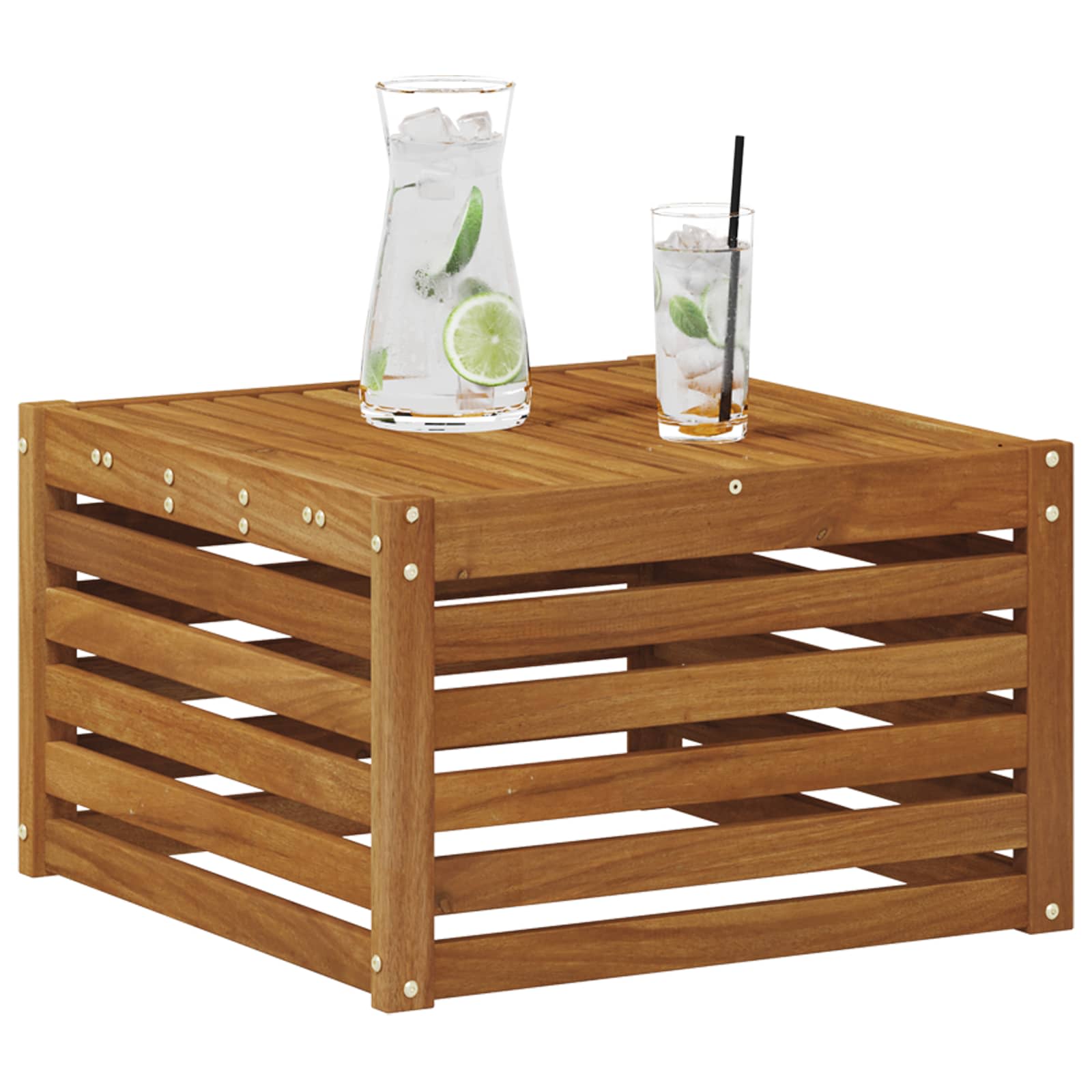 vidaXL Outdoor Table Solid Acacia Wood Natural 59 x 59 x 37 cm 3