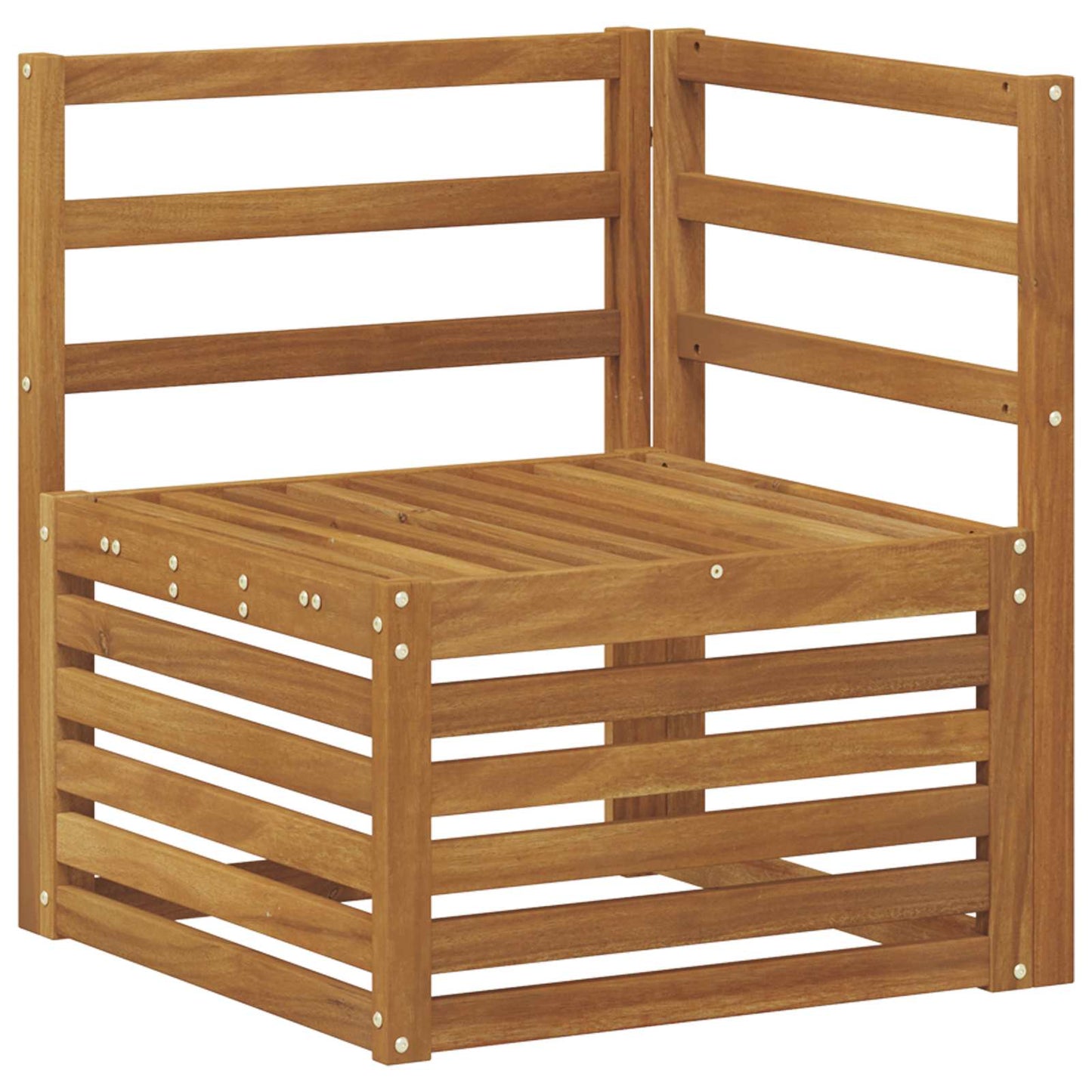 vidaXL Outdoor Corner Sofa Solid Acacia Wood Natural 63 x 63 x 73 cm 2