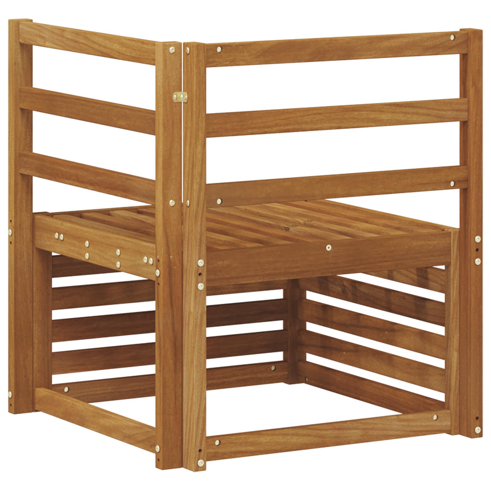vidaXL Outdoor Corner Sofa Solid Acacia Wood Natural 63 x 63 x 73 cm 5