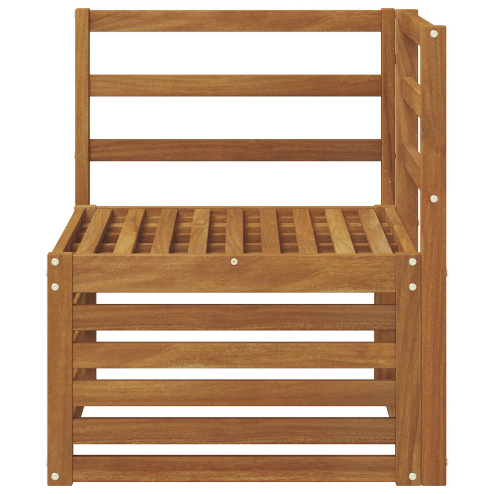 vidaXL Outdoor Corner Sofa Solid Acacia Wood Natural 63 x 63 x 73 cm 3