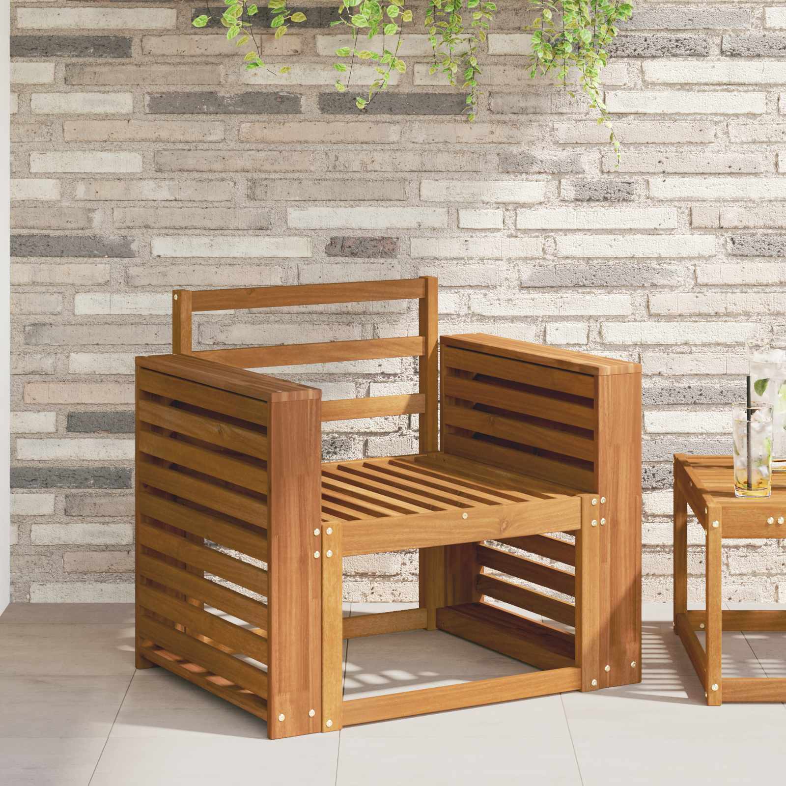 vidaXL Armrests 2 pcs Brown 58.5 x 10 x 61 cm Solid Acacia Wood 1