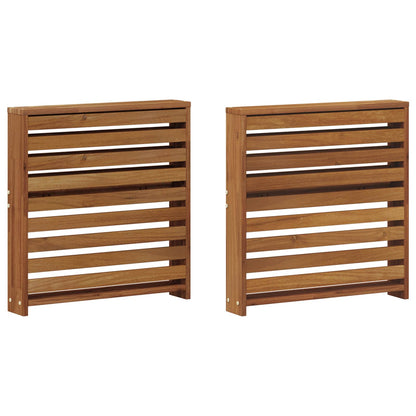 vidaXL Armrests 2 pcs Brown 58.5 x 10 x 61 cm Solid Acacia Wood 2