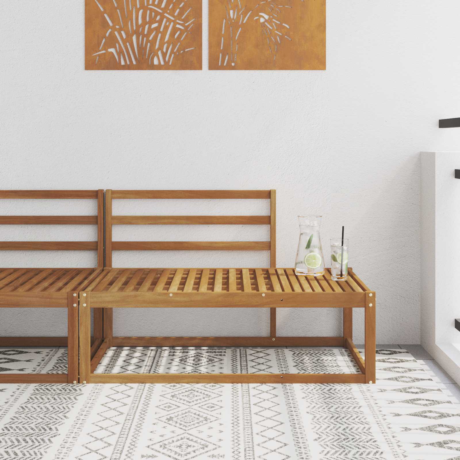 vidaXL Outdoor End sofa Natural 115 x 83 x 73 cm 1