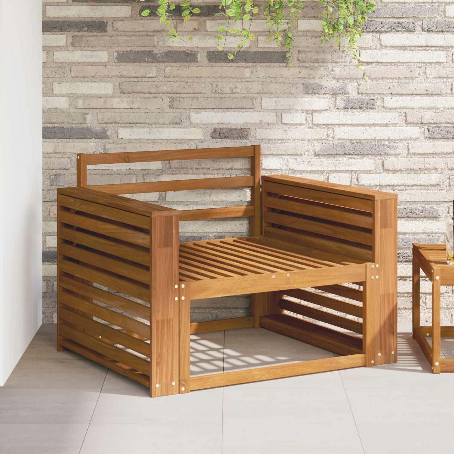 vidaXL Armrest 2 pcs Natural 78.5 x 10 x 61 cm Solid Acacia Wood 1