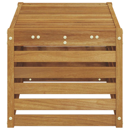 vidaXL Outdoor Stool Bench Solid Acacia Wood Natural 79 x 43 x 37 cm 5