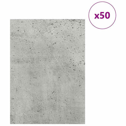 vidaXL Decor Panels 50 pcs Concrete Grey 30 x 42 x 0.27 cm 3
