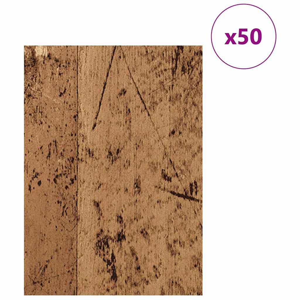 vidaXL Decor Panels 50 pcs Old Wood 30 x 42 x 0.27 cm Engineered Wood 3