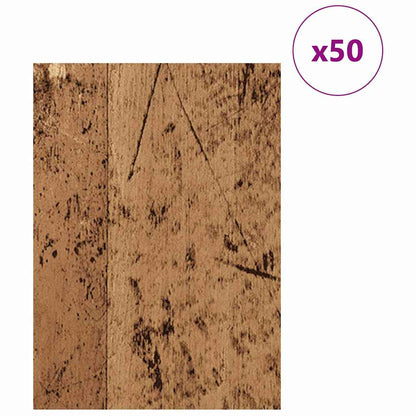 vidaXL Decor Panels 50 pcs Old Wood 30 x 42 x 0.27 cm Engineered Wood 3