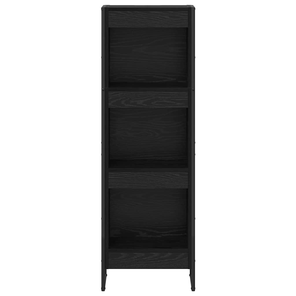 vidaXL Book Cabinet 40 x 30 x 121 cm Engineered Wood Black Oak 5