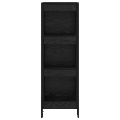 vidaXL Book Cabinet 40 x 30 x 121 cm Engineered Wood Black Oak 5