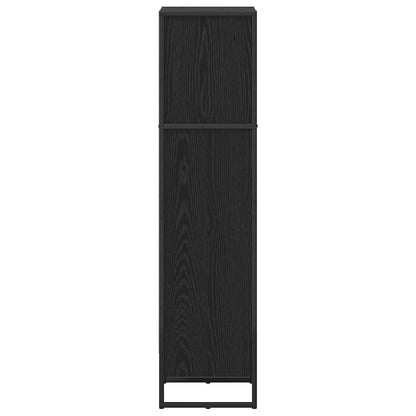 vidaXL Book Cabinet 40 x 30 x 121 cm Engineered Wood Black Oak 6