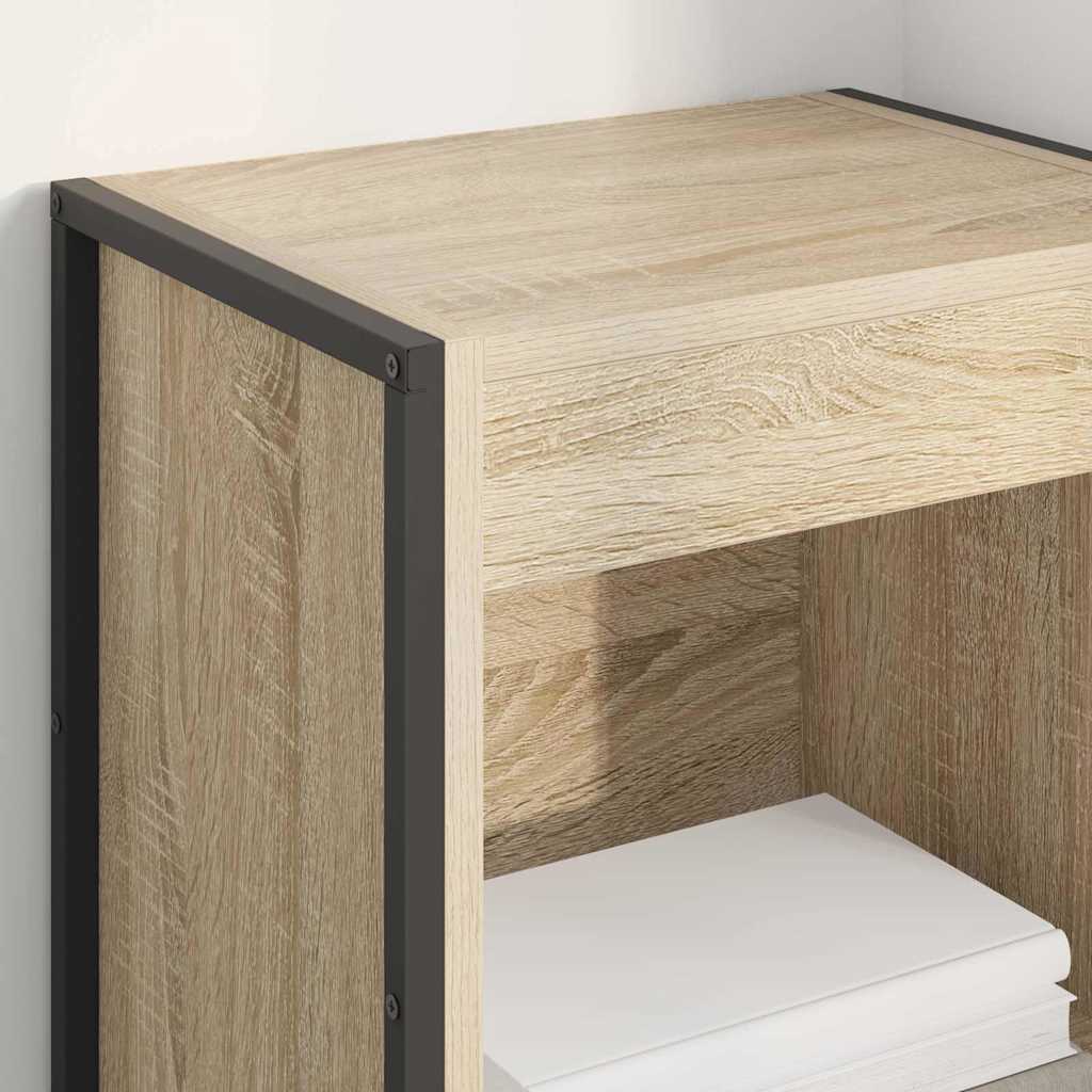 vidaXL Book Cabinet 40 x 30 x 121 cm Engineered Wood Sonoma 4