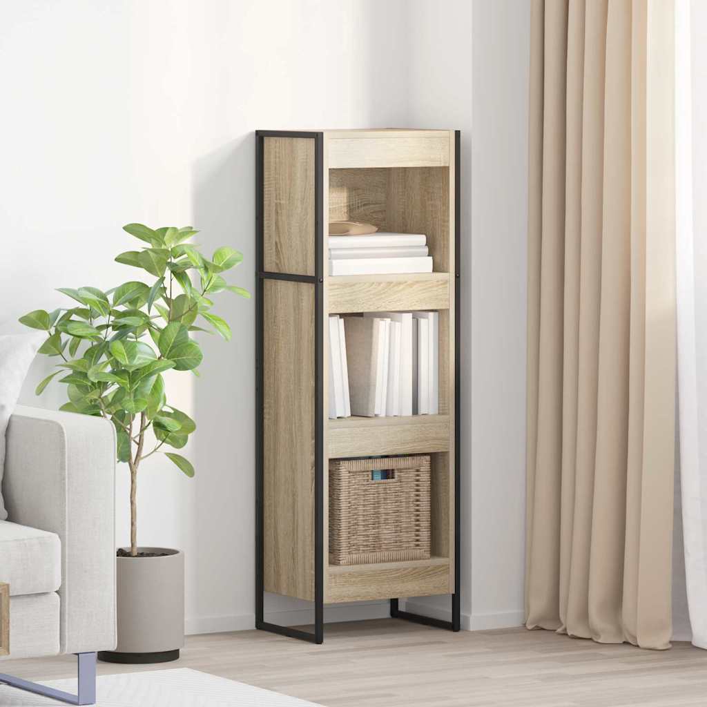 vidaXL Book Cabinet 40 x 30 x 121 cm Engineered Wood Sonoma 1