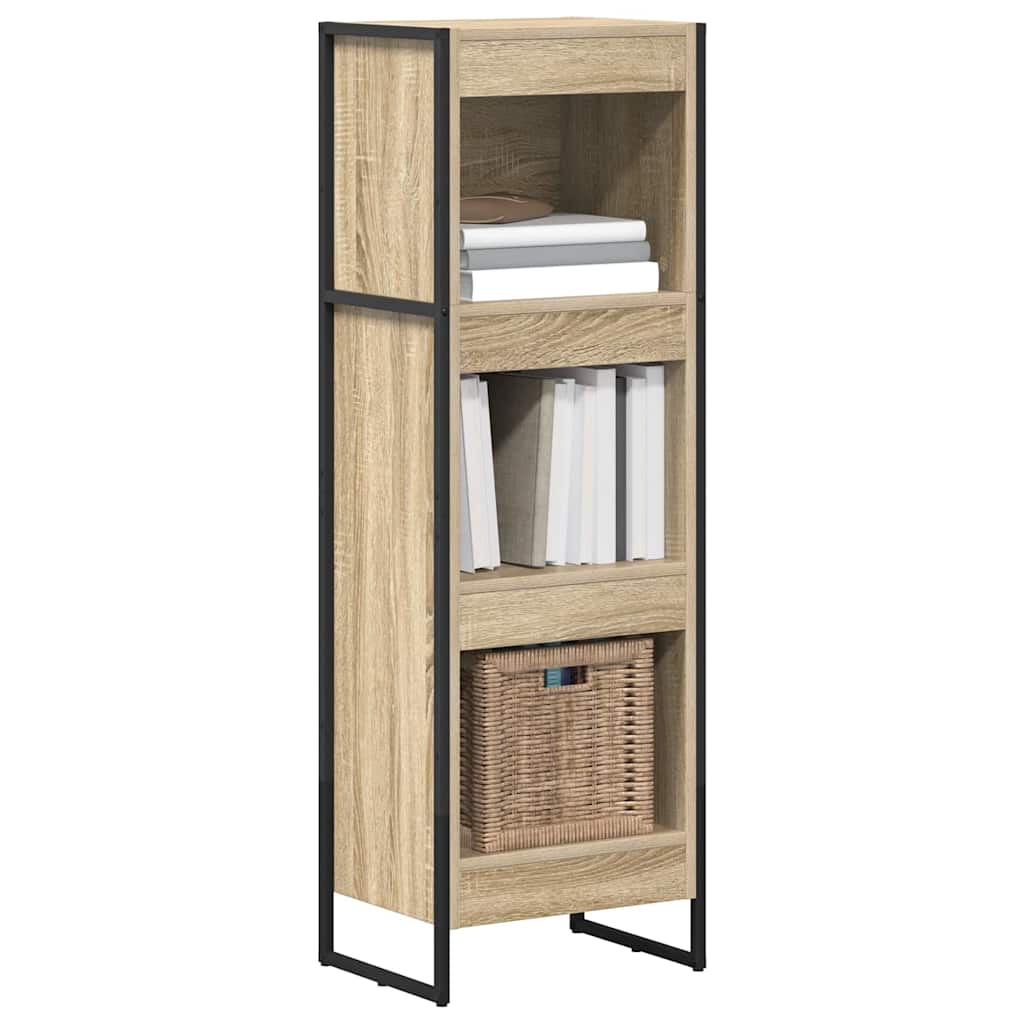 vidaXL Book Cabinet 40 x 30 x 121 cm Engineered Wood Sonoma 3