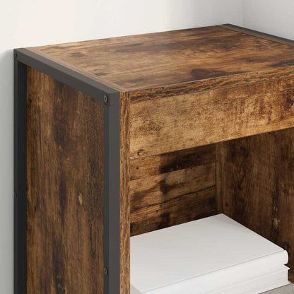 vidaXL Book Cabinet 40 x 30 x 121 cm Engineered Wood Smoke Oak 4