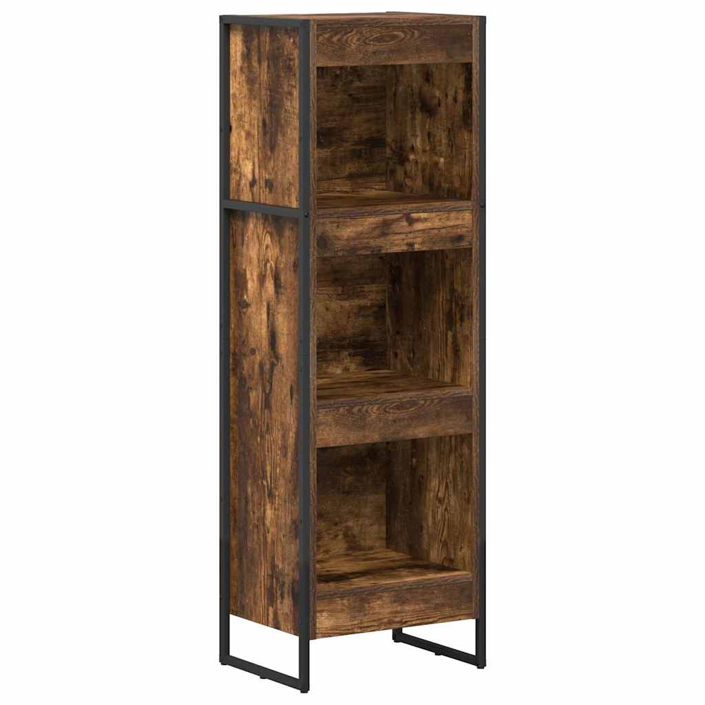 vidaXL Book Cabinet 40 x 30 x 121 cm Engineered Wood Smoke Oak 2