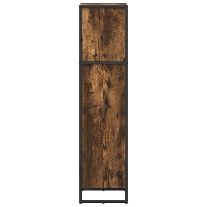 vidaXL Book Cabinet 40 x 30 x 121 cm Engineered Wood Smoke Oak 6