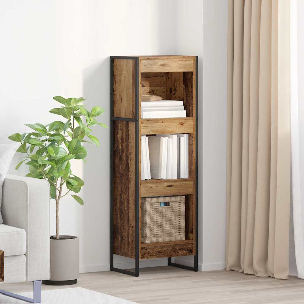 vidaXL Book Cabinet 40 x 30 x 121 cm Engineered Wood Old Wood 1