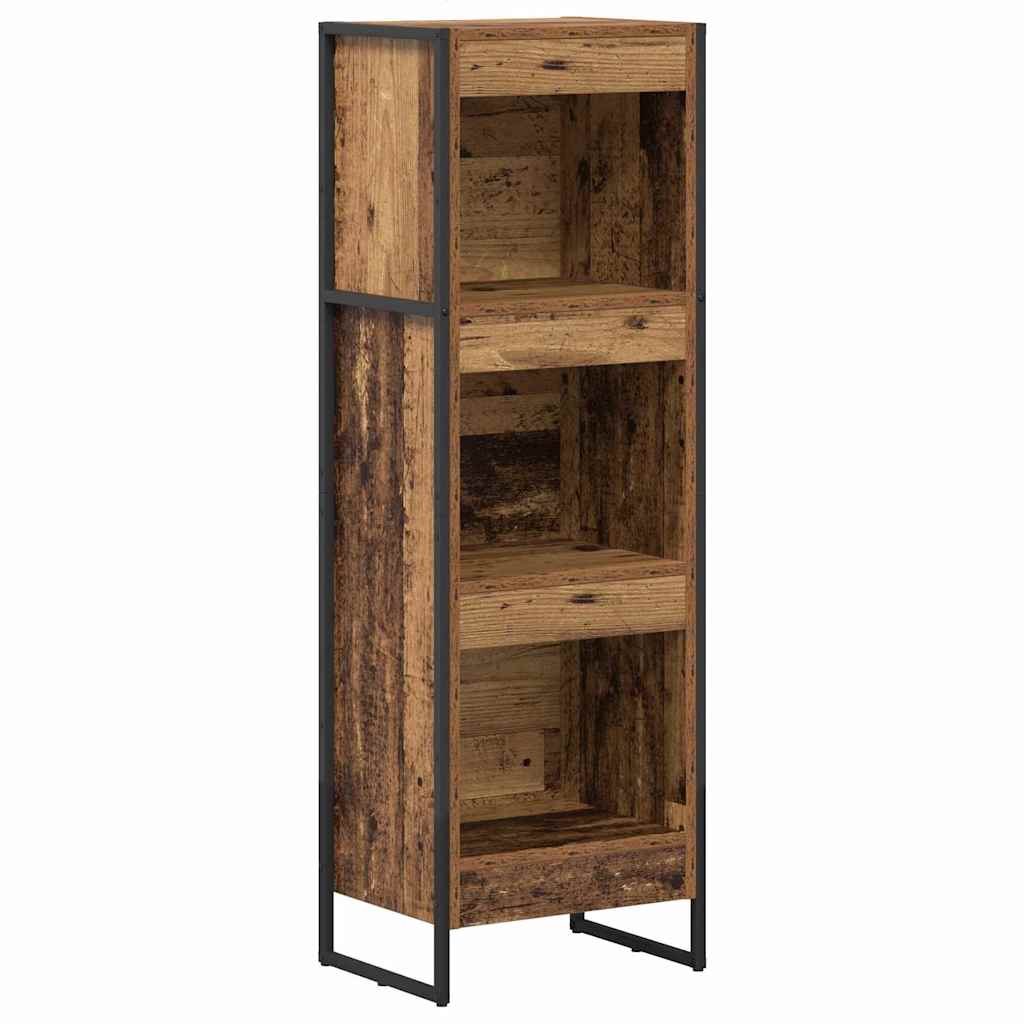 vidaXL Book Cabinet 40 x 30 x 121 cm Engineered Wood Old Wood 2