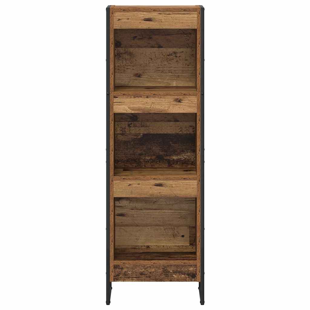 vidaXL Book Cabinet 40 x 30 x 121 cm Engineered Wood Old Wood 5