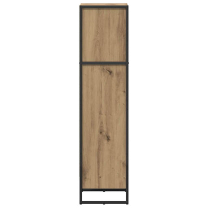 vidaXL Book Cabinet 40 x 30 x 121 cm Engineered Wood Artisian Oak 6