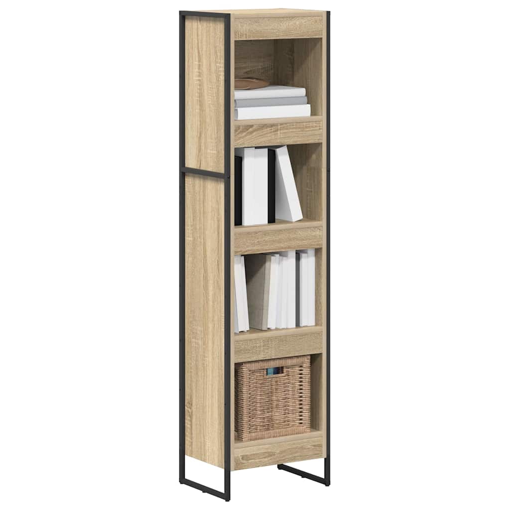 vidaXL Book Cabinet 40 x 30 x 155 cm Engineered Wood Sonoma 3