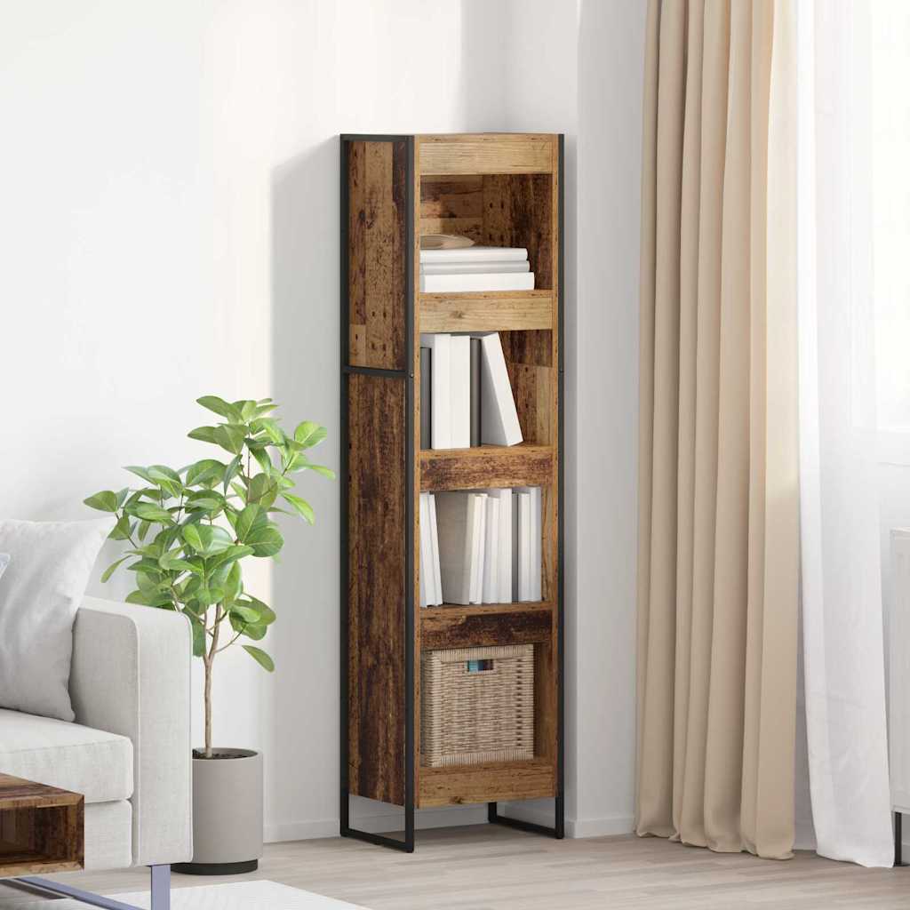 vidaXL Book Cabinet 40 x 30 x 155 cm Engineered Wood Old Wood 1