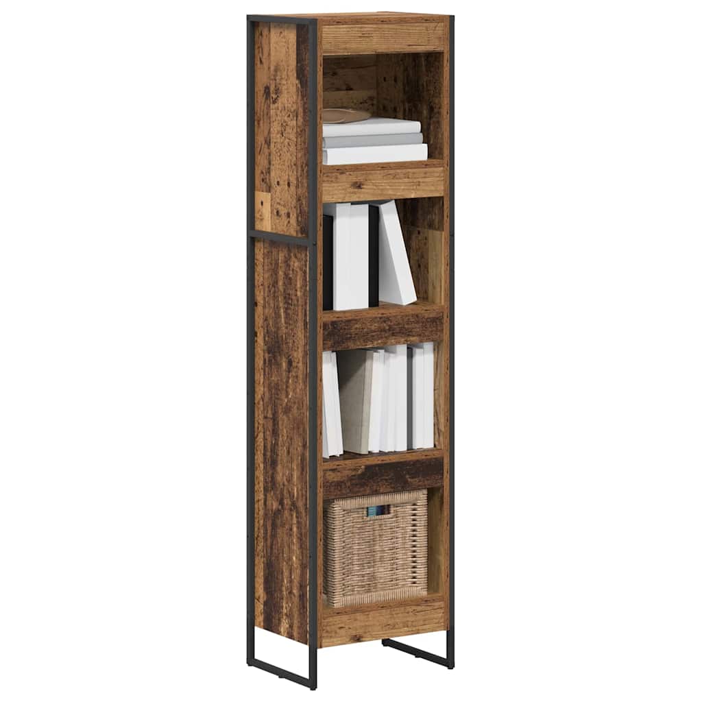 vidaXL Book Cabinet 40 x 30 x 155 cm Engineered Wood Old Wood 3