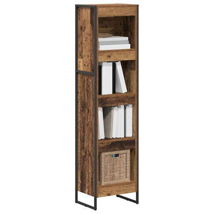 vidaXL Book Cabinet 40 x 30 x 155 cm Engineered Wood Old Wood 3